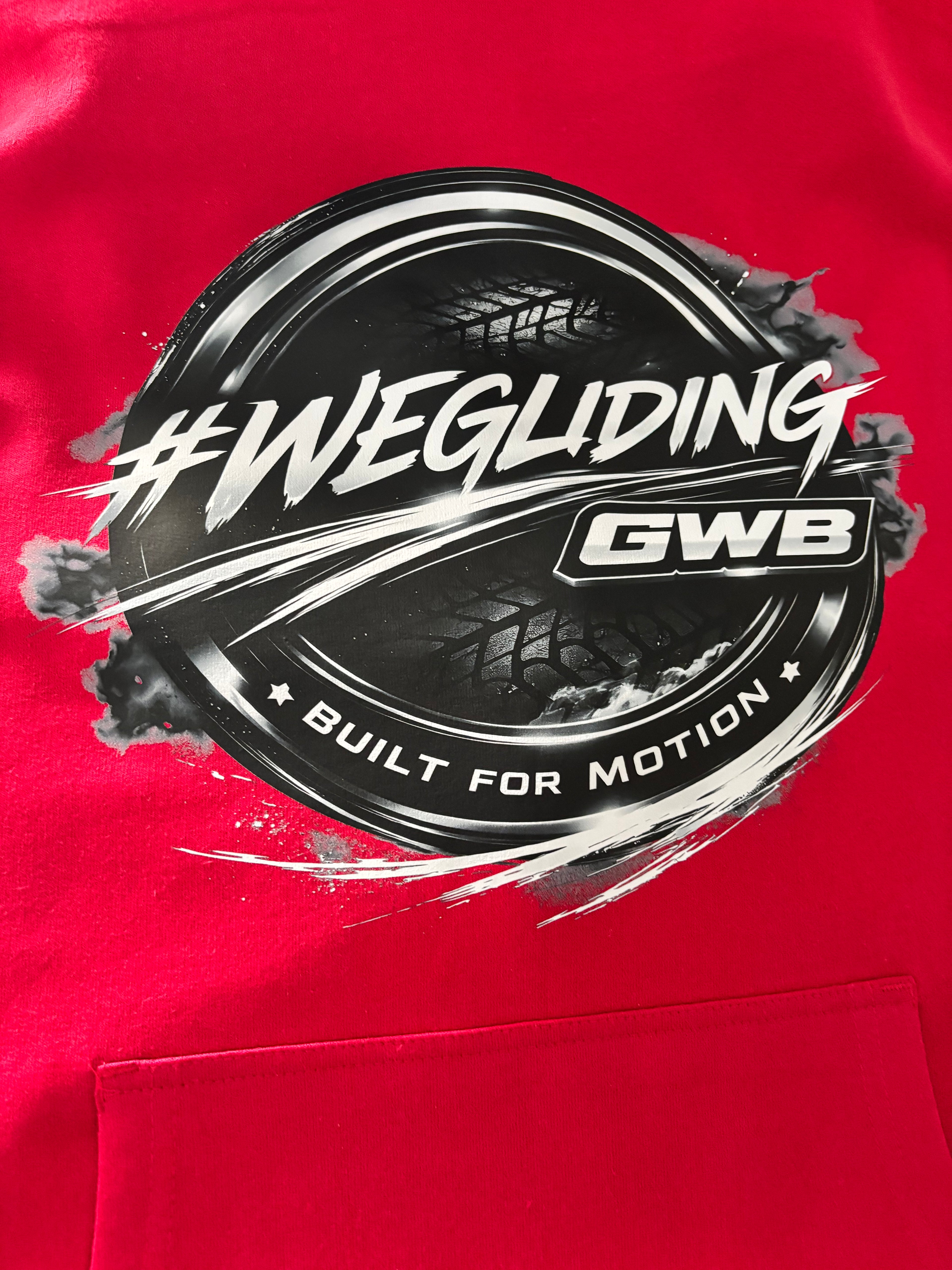 #WEGLIDING RED HOODIE BFM